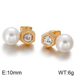 SS Shell Pearl Earrings