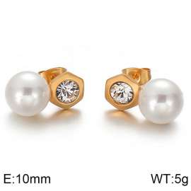 SS Shell Pearl Earrings