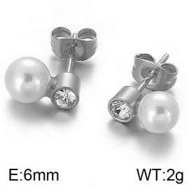 SS Shell Pearl Earrings