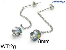 Stainless Steel Stone&Crystal Earring