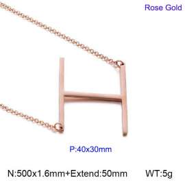 SS Rose Gold-Plating Necklace