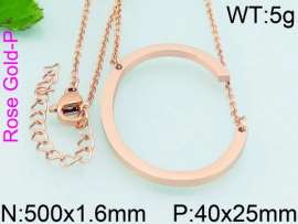 SS Rose Gold-Plating Necklace