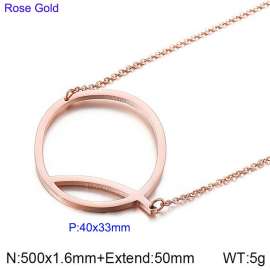 SS Rose Gold-Plating Necklace