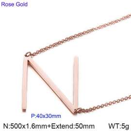 SS Rose Gold-Plating Necklace