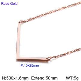 SS Rose Gold-Plating Necklace