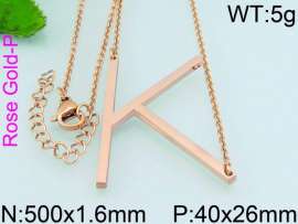 SS Rose Gold-Plating Necklace