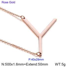 SS Rose Gold-Plating Necklace