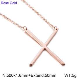 SS Rose Gold-Plating Necklace