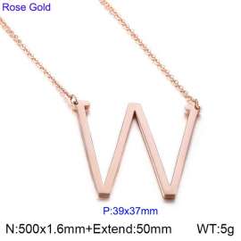 SS Rose Gold-Plating Necklace