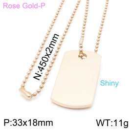 SS Rose Gold-Plating Necklace