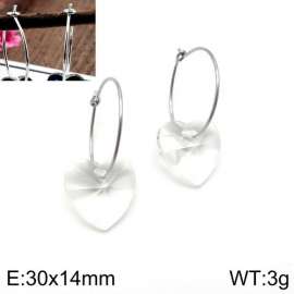 Stainless Steel Stone&Crystal Earring