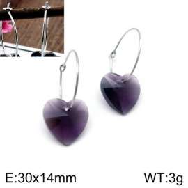 Stainless Steel Stone&Crystal Earring