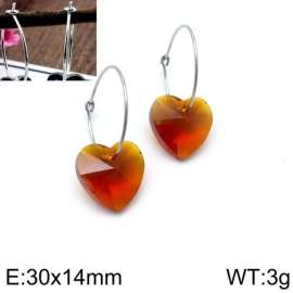 Stainless Steel Stone&Crystal Earring