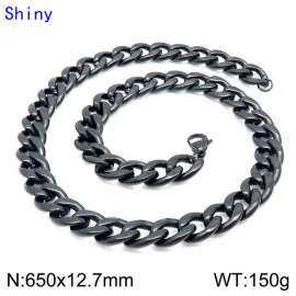 Stainless Steel Black-plating Necklace