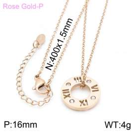 SS Rose Gold-Plating Necklace