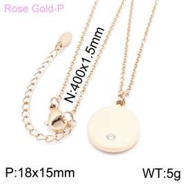 SS Rose Gold-Plating Necklace