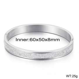 Stainless Steel Stone Bangle