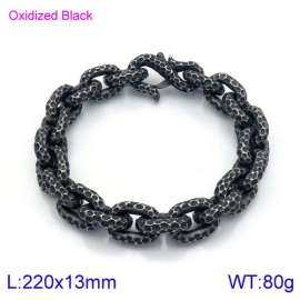 Stainless Steel Oxidized Black Bracelet