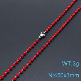 Stainless Steel Stone & Crystal Necklace