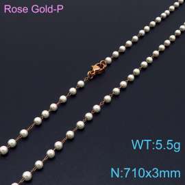 SS Rose Gold-Plating Necklace