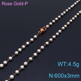 SS Rose Gold-Plating Necklace