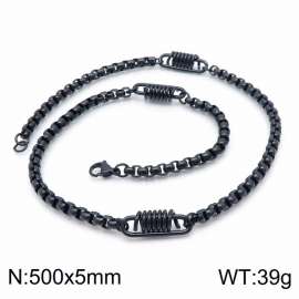 Stainless Steel Black-plating Necklace