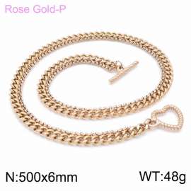 SS Rose Gold-Plating Necklace