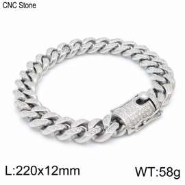 Stainless Steel Stone Bracelet