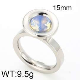 Stainless Steel Stone&Crystal Ring