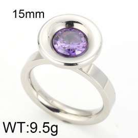 Stainless Steel Stone&Crystal Ring