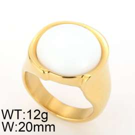 Stainless Steel Stone&Crystal Ring