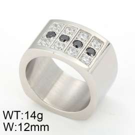 Stainless Steel Stone&Crystal Ring