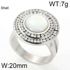 SS Shell Pearl Rings