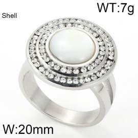 SS Shell Pearl Rings