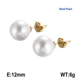 SS Shell Pearl Earrings