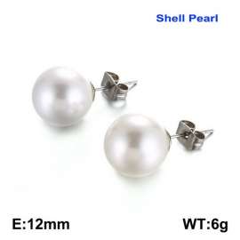 SS Shell Pearl Earrings