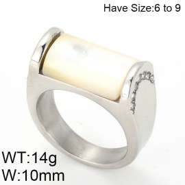 Stainless Steel Stone&Crystal Ring