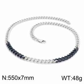 Stainless Steel Black-plating Necklace