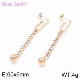 SS Rose Gold-Plating Earring