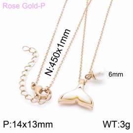 SS Rose Gold-Plating Necklace