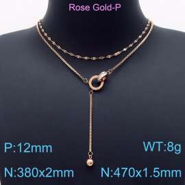 SS Rose Gold-Plating Necklace