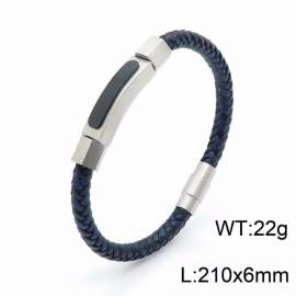 Stainless Steel Leather Bracelet