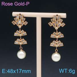Stainless Steel Stone&Crystal Earring