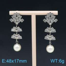 Stainless Steel Stone&Crystal Earring