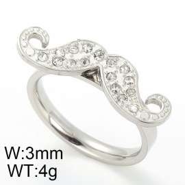 Stainless Steel Stone&Crystal Ring