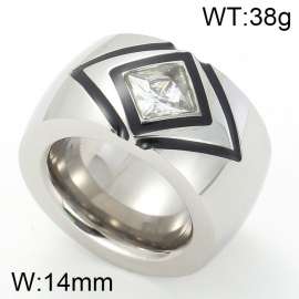 Stainless Steel Stone&Crystal Ring