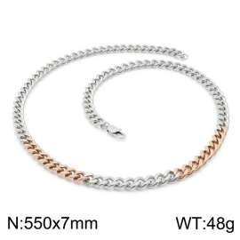 SS Rose Gold-Plating Necklace