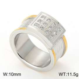 Stainless Steel Stone&Crystal Ring