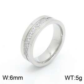 Stainless Steel Stone&Crystal Ring