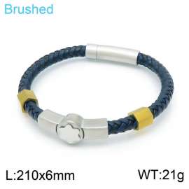 Stainless Steel Leather Bracelet